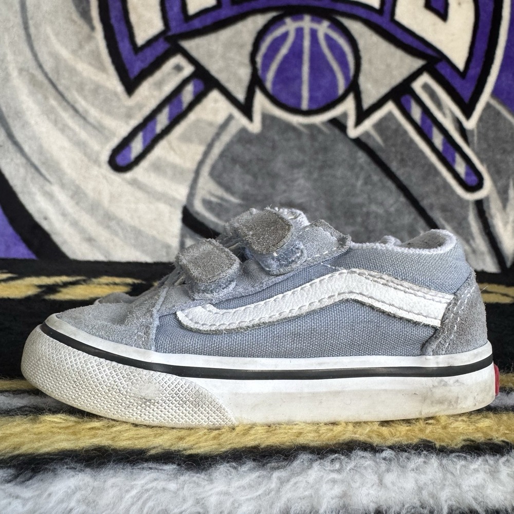Size 6c - Vans Old Skool Toddler Baby Blue Sneakers